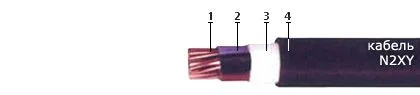 Кабель N2XY/FRZ 5х6(ож)-0,400